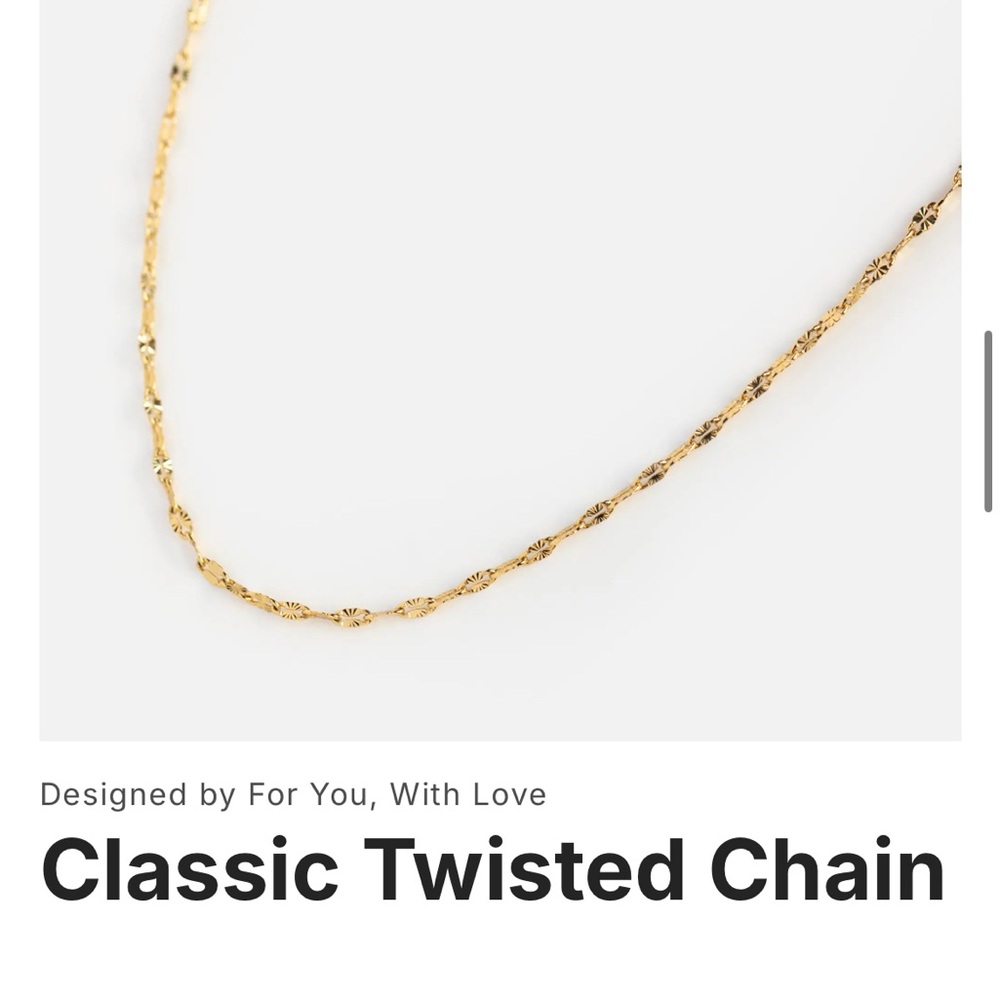 Gold Twisted Chain Necklace